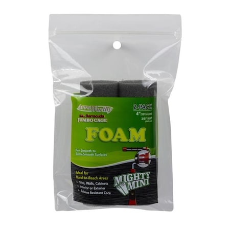 Arroworthy Arroworthy 1001970 0.38 x 4 in. Pro-Line Jumbo Mini Foam Jumbo Paint Roller Cover - Pack of 2 1001970